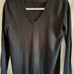 Banana Republic Black V-Neck Sweatshirt